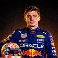 F1世界冠军马克斯·维斯塔潘身穿红牛车队赛车服肖像